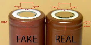 bateria fake diferenca