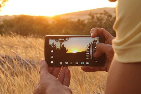 fotografando o por do sol com celular