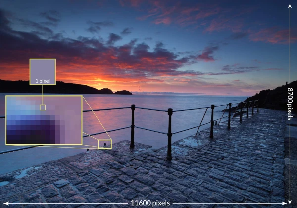 exemplo de megapixels em uma imagem