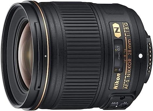 Nikon AF FX NIKKOR 28 mm f/1.8G Lente compacta grande angular Prime com foco automático para câmeras Nikon DSLR