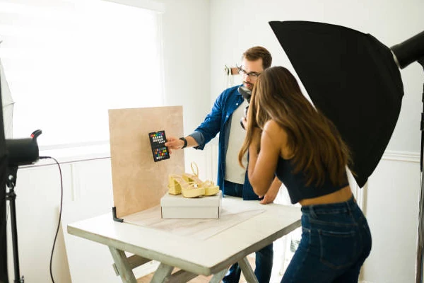 Fotografia de produto em um estúdio fotográfico