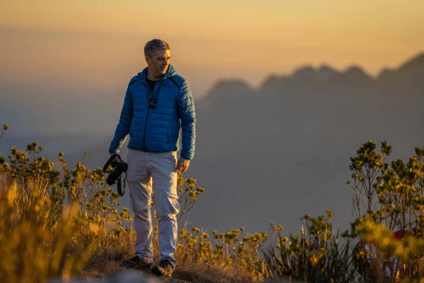 Fotógrafo na montanha