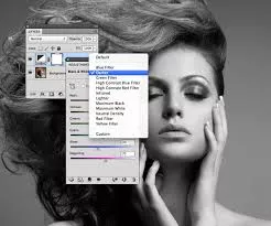 mulher preto e branco photoshop