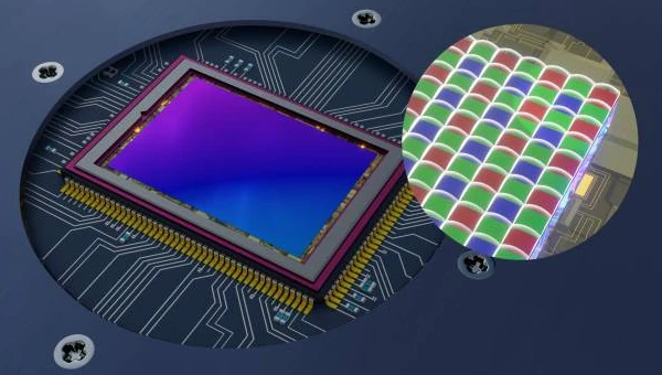 Sensor fotográfico com nanotecnologia conceito