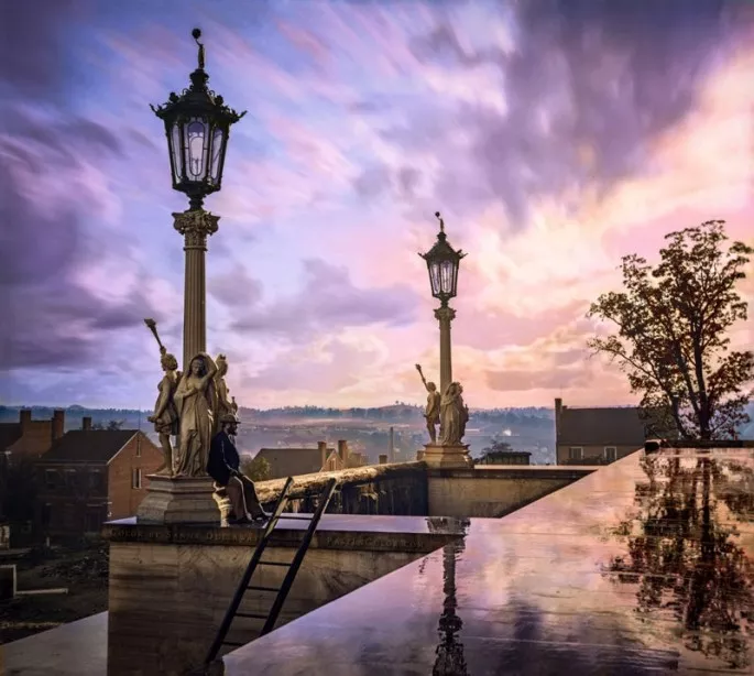 Vista do Capitólio em Nashville, 1864