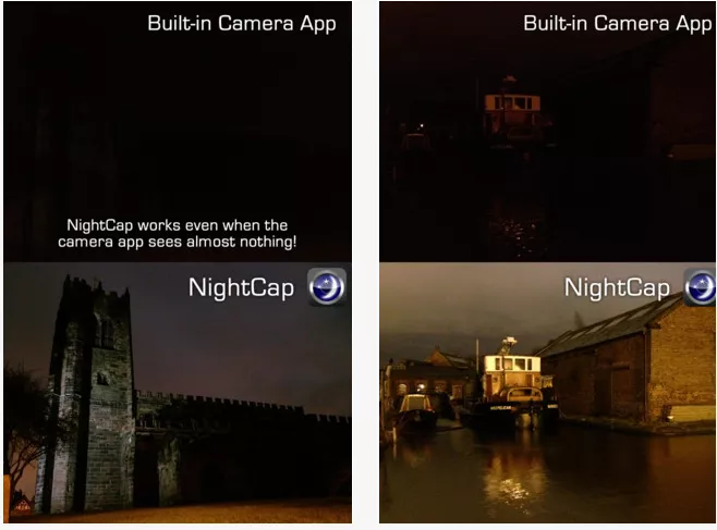 nightcap fotografar com pouca luz